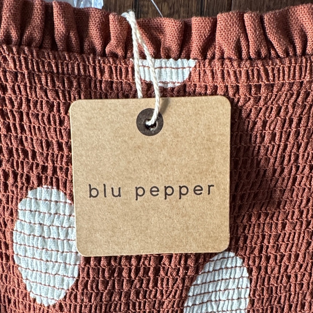 Blu Pepper Dress in Brown and White - Picture 2 of 2